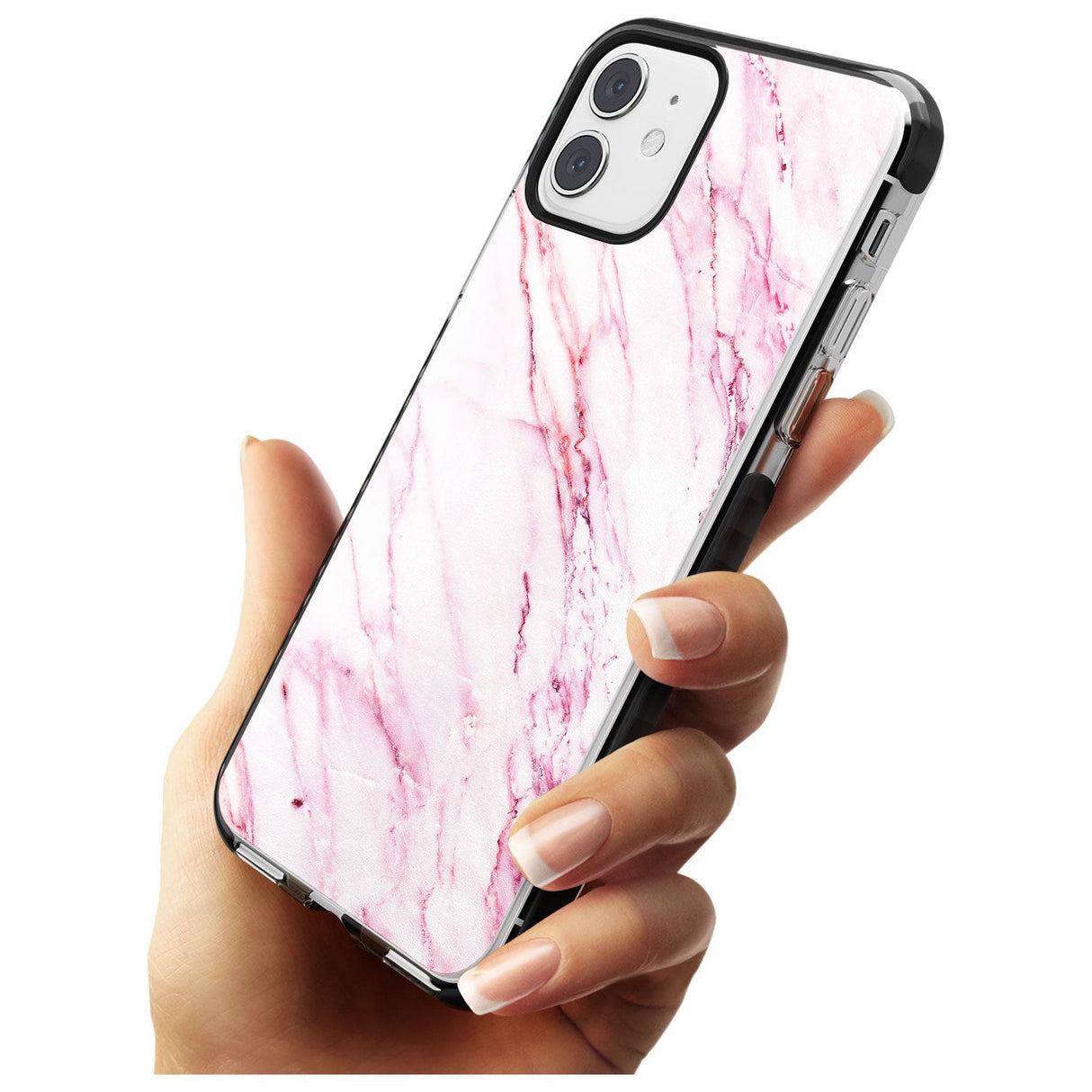White & Pink Onyx Marble Texture Pink Fade Impact Phone Case for iPhone 11 Pro Max