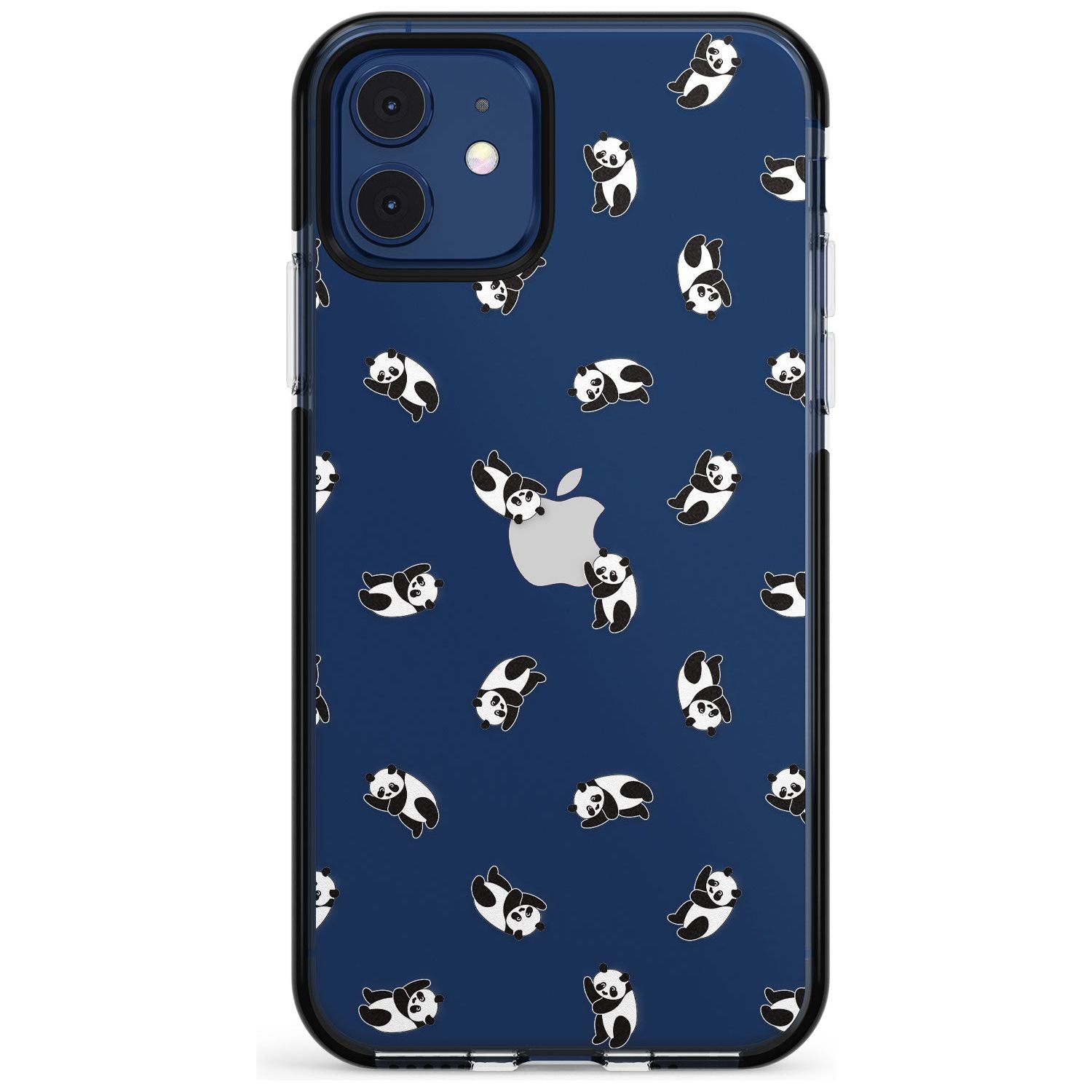 Tiny Panda Pattern Pink Fade Impact Phone Case for iPhone 11 Pro Max