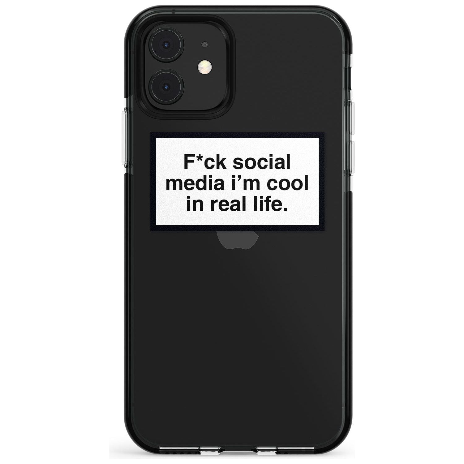 F*ck social media I'm cool in real life Pink Fade Impact Phone Case for iPhone 11 Pro Max
