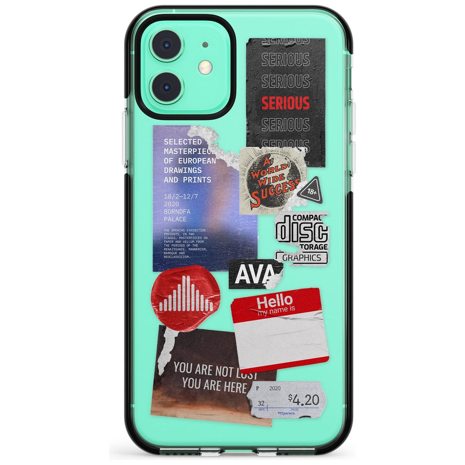 Red & Black Sticker Mix Pink Fade Impact Phone Case for iPhone 11 Pro Max