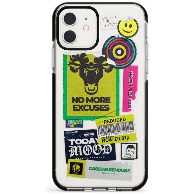No More Excuses Sticker Mix Pink Fade Impact Phone Case for iPhone 11 Pro Max