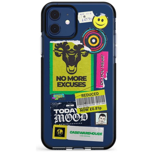 No More Excuses Sticker Mix Pink Fade Impact Phone Case for iPhone 11 Pro Max