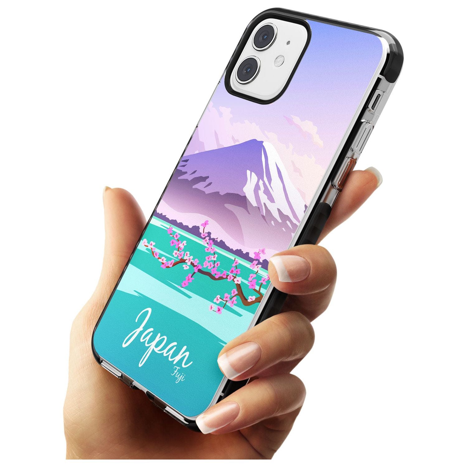 Vintage Travel Poster Japan Black Impact Phone Case for iPhone 11