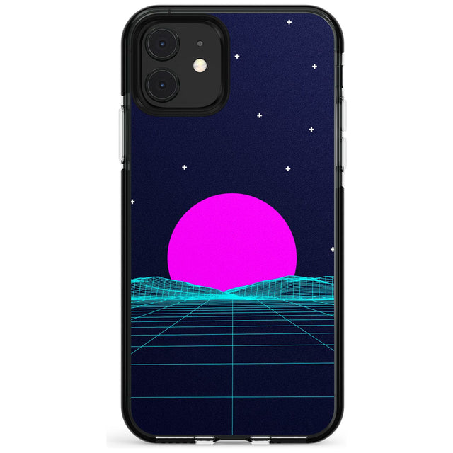 Miami Sunset Vaporwave Black Impact Phone Case for iPhone 11 Pro Max