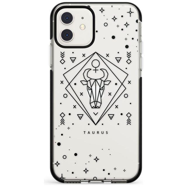Taurus Emblem - Transparent Design Black Impact Phone Case for iPhone 11