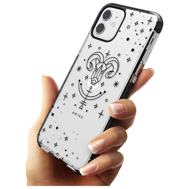 Aries Emblem - Transparent Design Black Impact Phone Case for iPhone 11