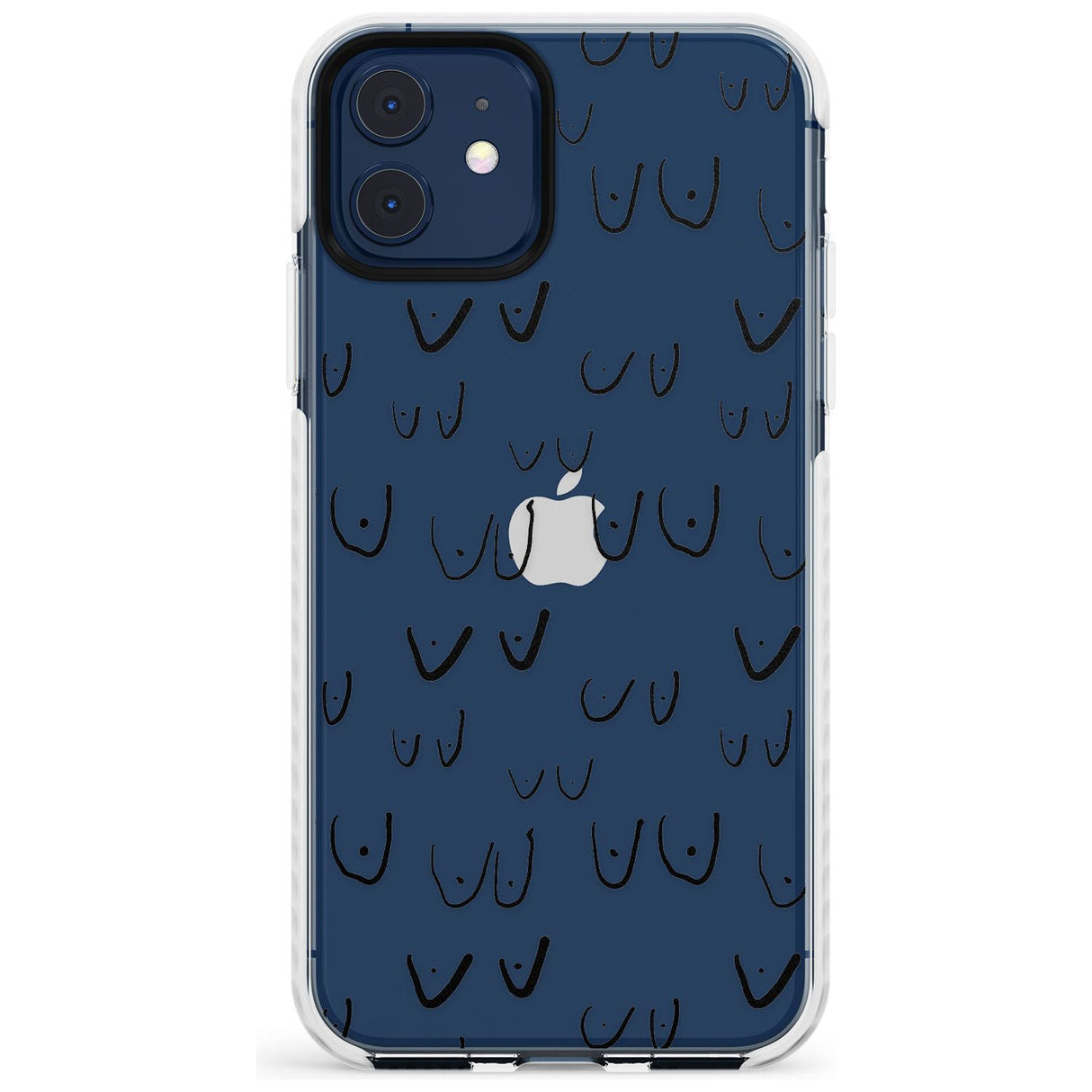 Boob Pattern (Black) Slim TPU Phone Case for iPhone 11