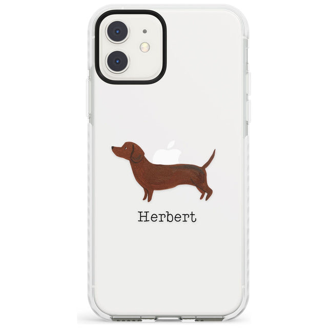 Hand Painted Sausage Dog Impact Phone Case for iPhone 11