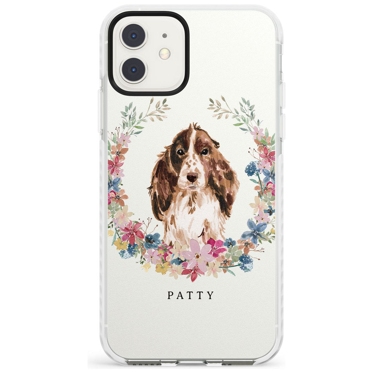 Brown Cocker Spaniel - Watercolour Dog Portrait Impact Phone Case for iPhone 11