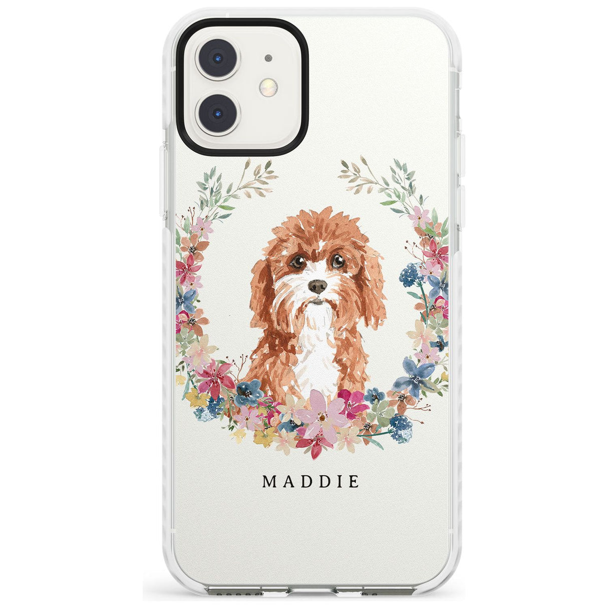Cavapoo - Watercolour Dog Portrait Impact Phone Case for iPhone 11