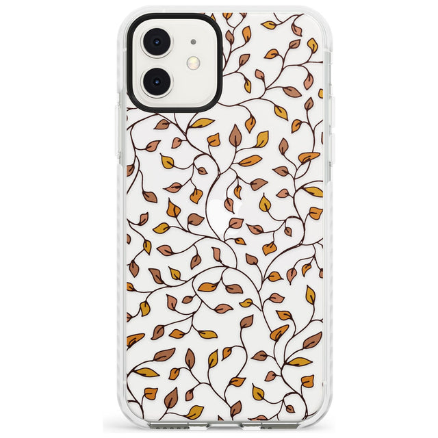 Personalised Autumn Leaves Pattern Impact Phone Case for iPhone 11