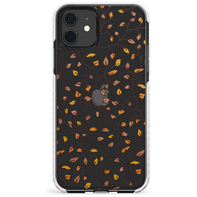 Personalised Autumn Leaves Pattern Impact Phone Case for iPhone 11