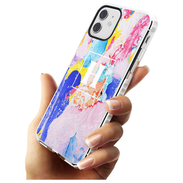 Mixed Pastels Custom Marbled Paper Impact Phone Case for iPhone 11