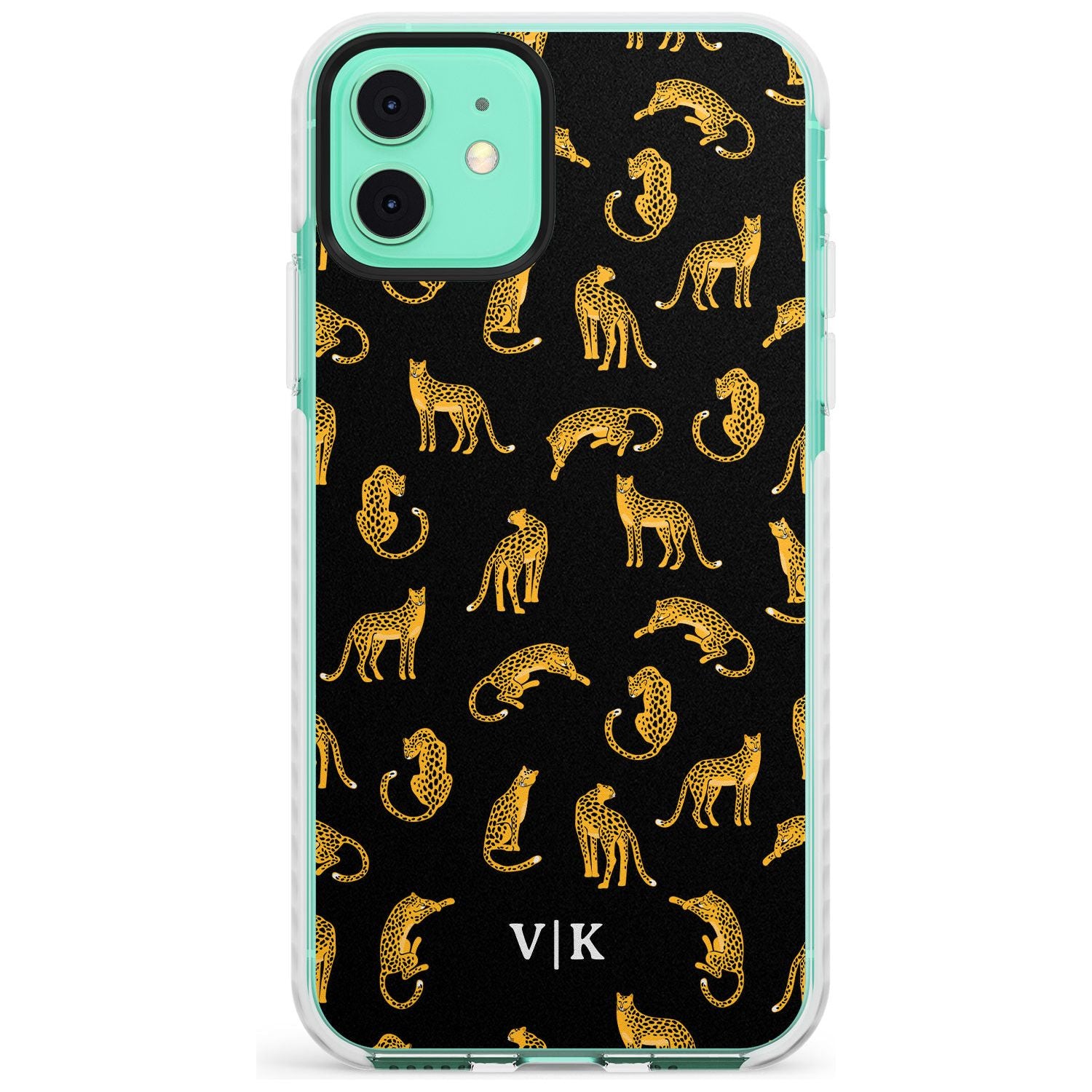 Personalised Cheetah Pattern: Black Slim TPU Phone Case for iPhone 11