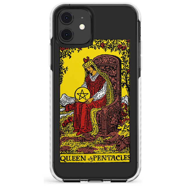 Queen of Pentacles Tarot Card - Colour Slim TPU Phone Case for iPhone 11