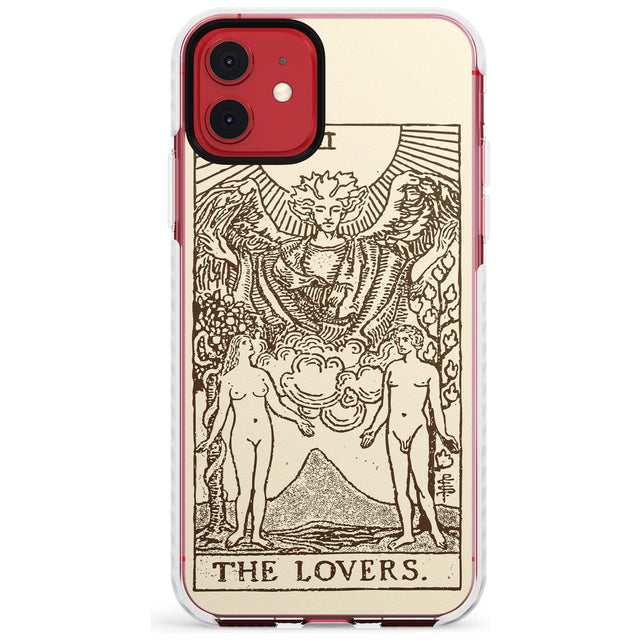 The Lovers Tarot Card - Solid Cream Slim TPU Phone Case for iPhone 11