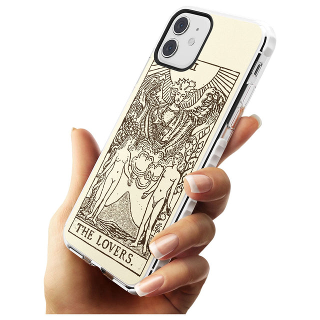 The Lovers Tarot Card - Solid Cream Slim TPU Phone Case for iPhone 11