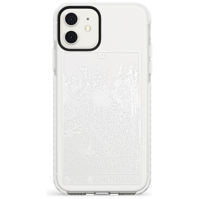 The Empress Tarot Card - White Transparent Slim TPU Phone Case for iPhone 11