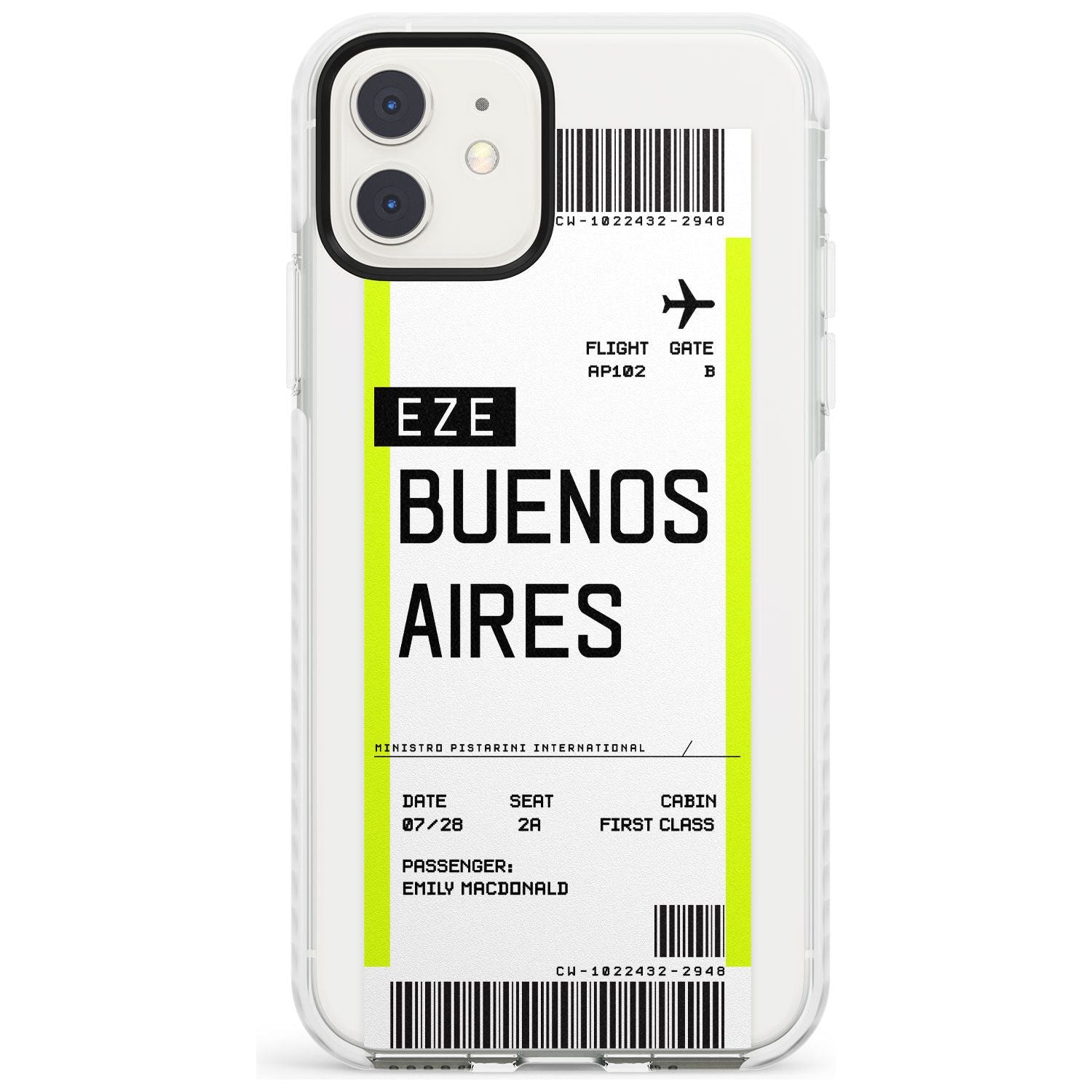Buenos Aires Boarding Pass iPhone Case  Impact Case Custom Phone Case - Case Warehouse