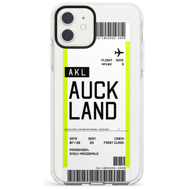Auckland Boarding Pass iPhone Case  Impact Case Custom Phone Case - Case Warehouse