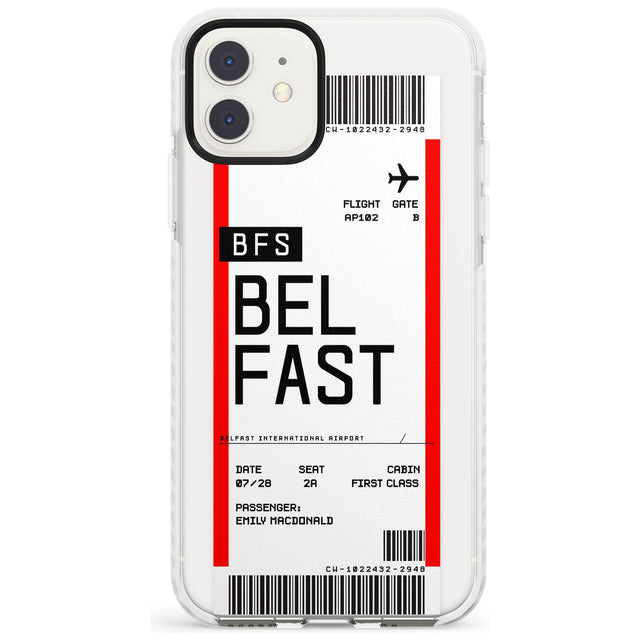 Belfast Boarding Pass  Impact Case Custom Phone Case - Case Warehouse