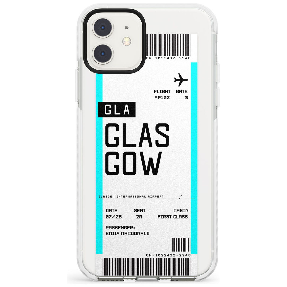 Glasgow Boarding Pass  Impact Case Custom Phone Case - Case Warehouse