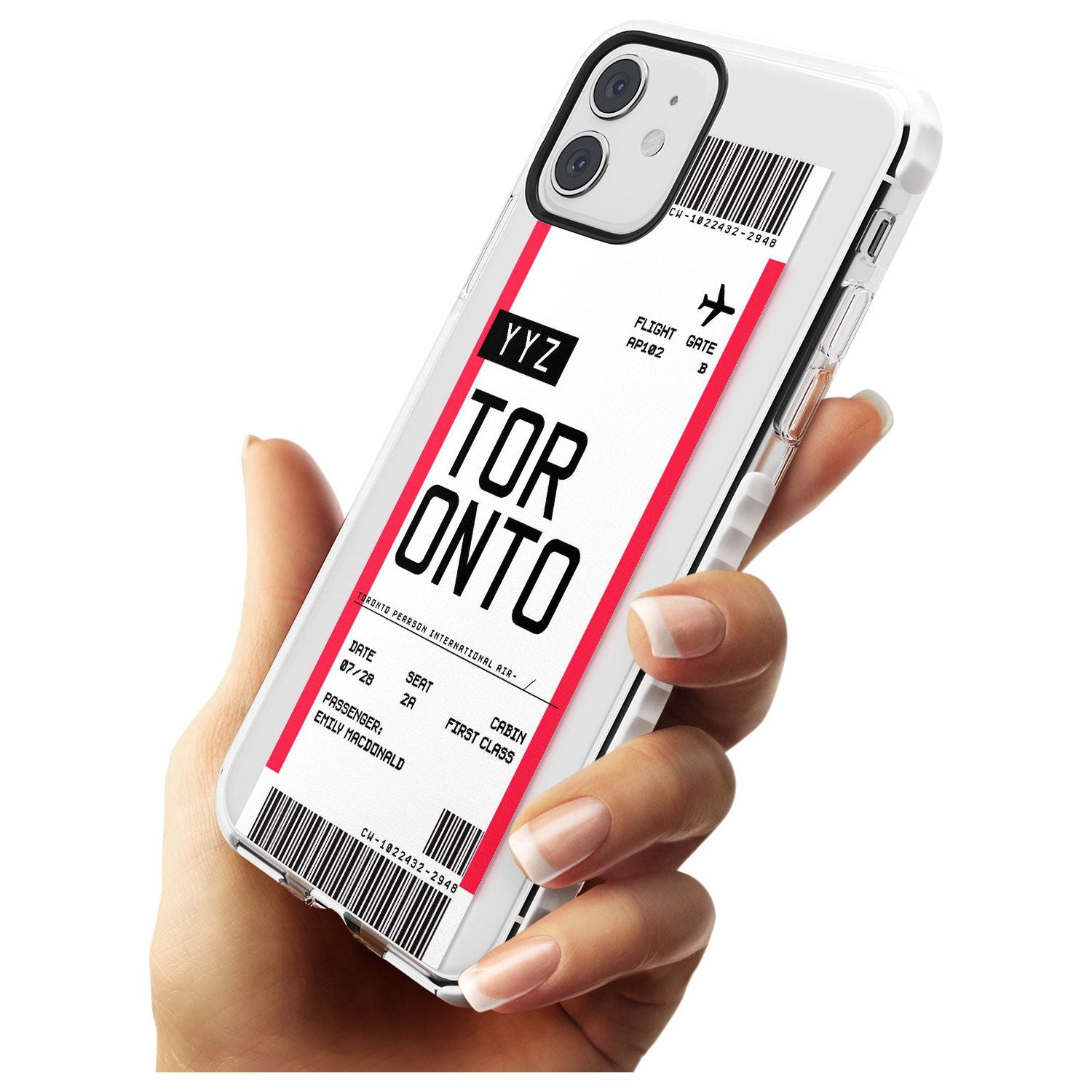 Toronto Boarding Pass iPhone Case   Custom Phone Case - Case Warehouse