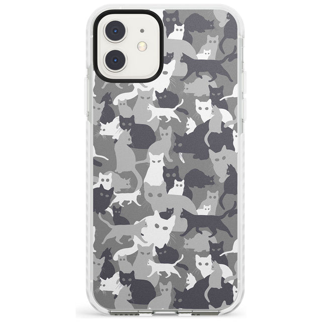 Dark Grey Cat Camouflage Pattern iPhone Case  Impact Case Phone Case - Case Warehouse