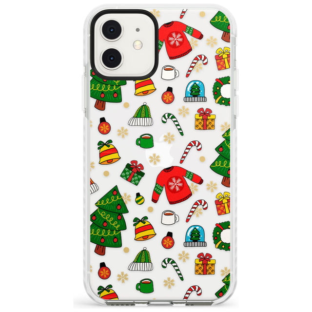 Christmas Mixture Pattern Impact Phone Case for iPhone 11