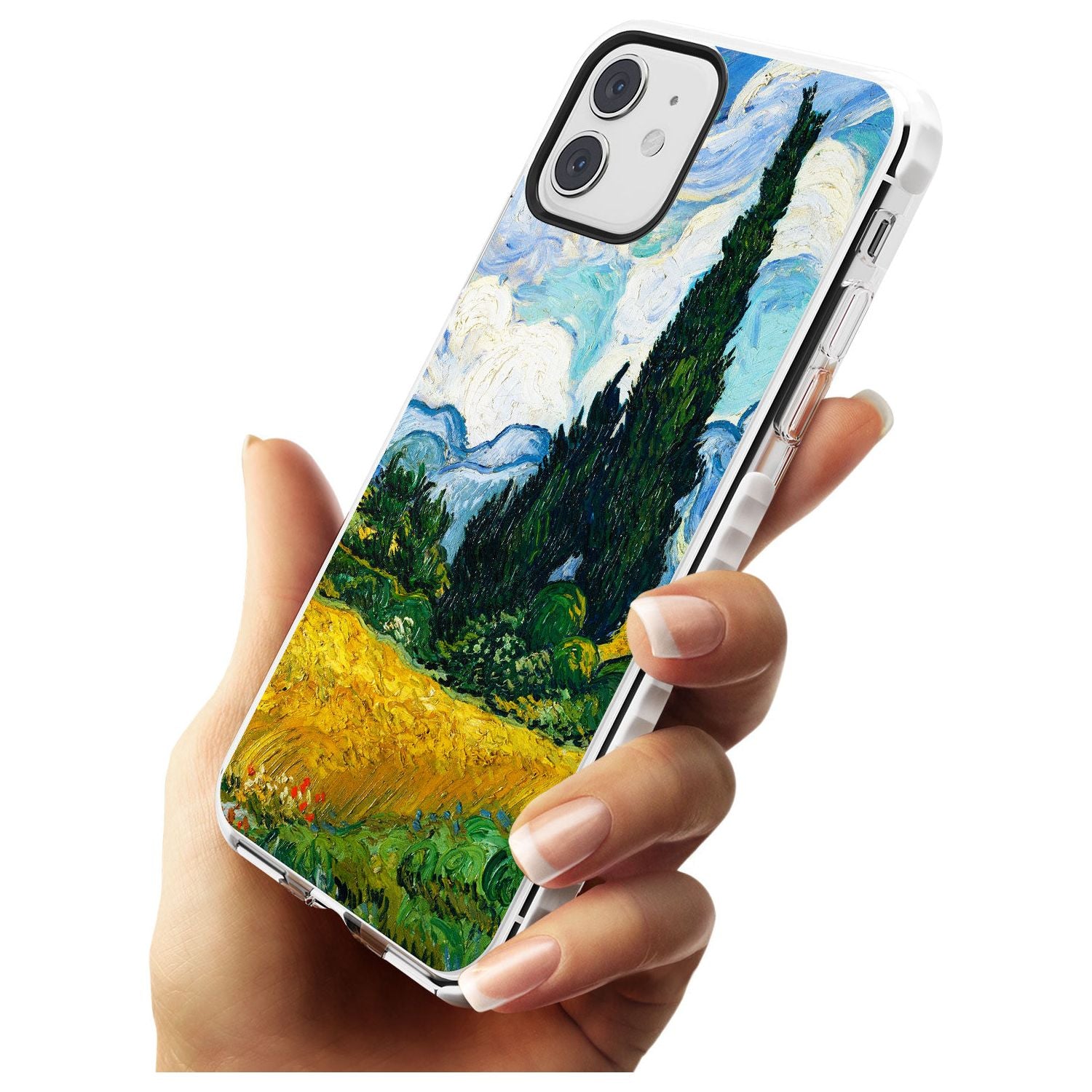 Wheat Field with Cypresses by Vincent Van Gogh Slim TPU Phone Case for iPhone 11
