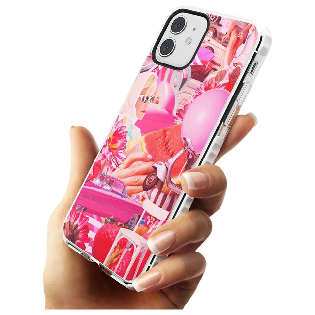 Vintage Collage: Pink Glamour Impact Phone Case for iPhone 11