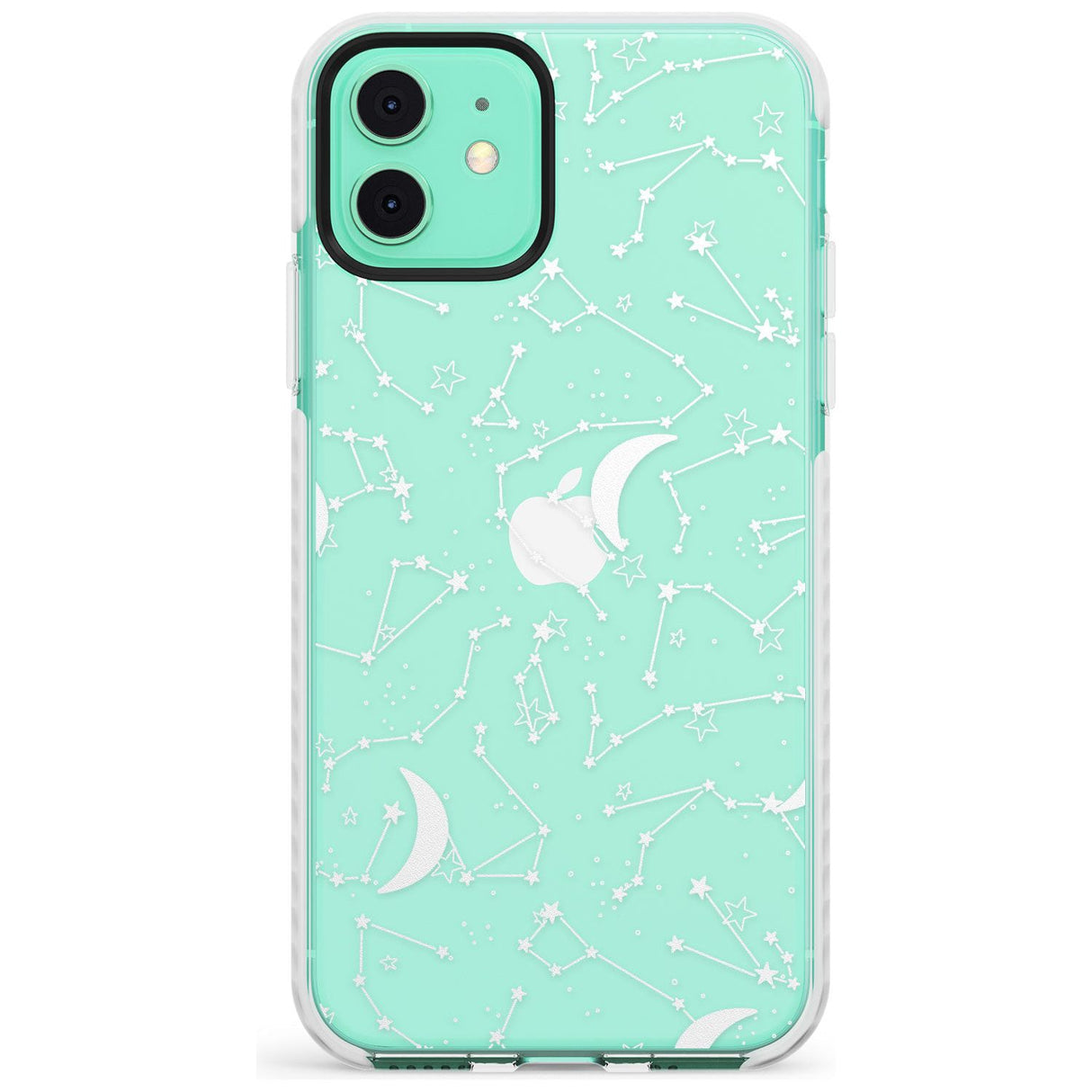 White Constellations on Clear Slim TPU Phone Case for iPhone 11
