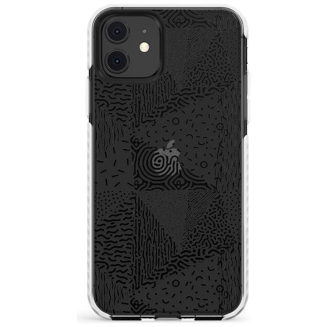 Pattern Mashup (Black) Slim TPU Phone Case for iPhone 11
