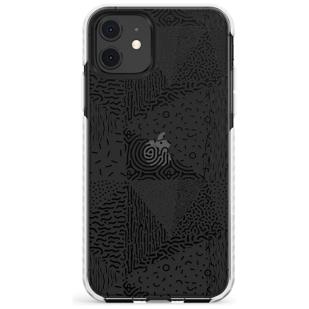 Pattern Mashup (Black) Slim TPU Phone Case for iPhone 11