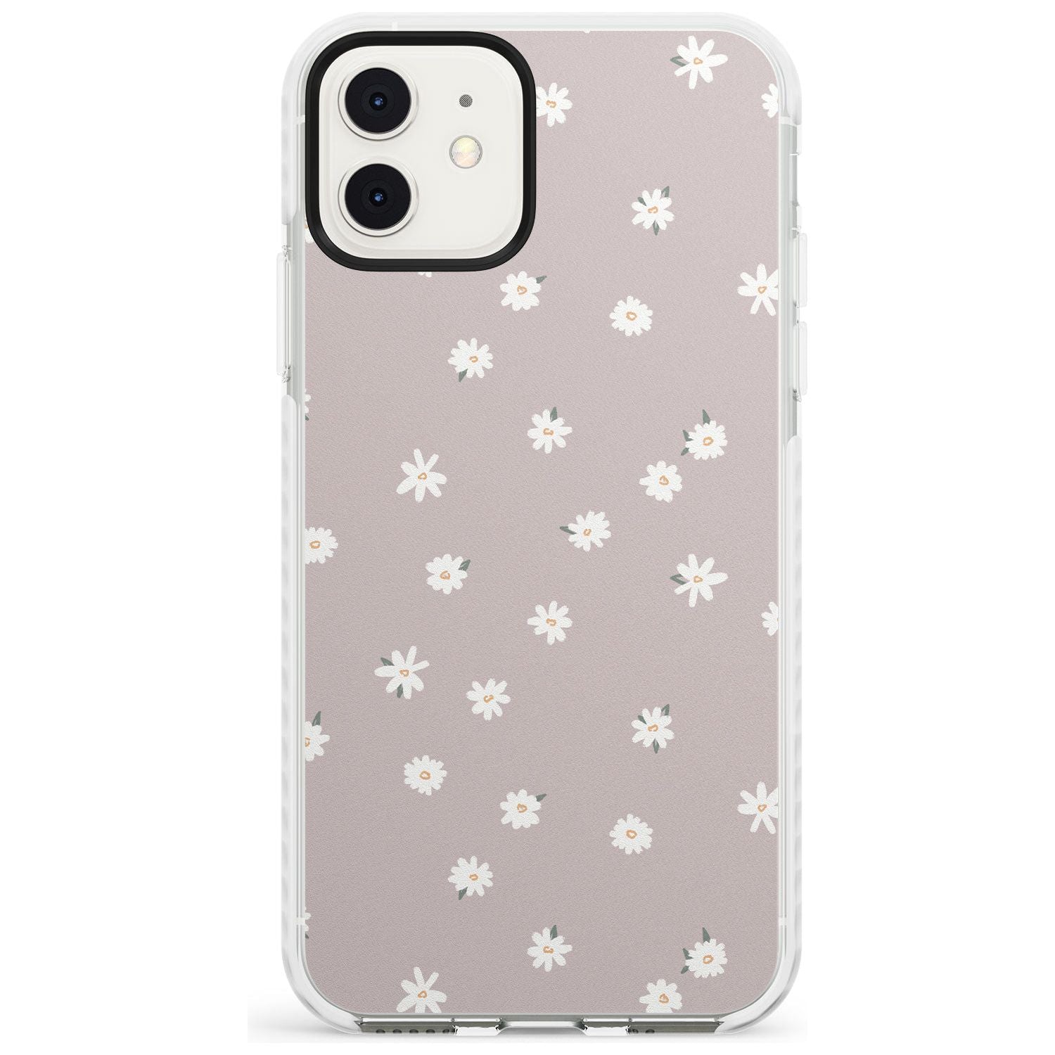 Painted Daises - Dark Pink Cute Floral Design Slim TPU Phone Case for iPhone 11