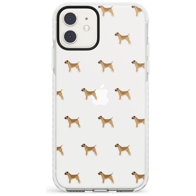Boder Terrier Dog Pattern Clear Impact Phone Case for iPhone 11