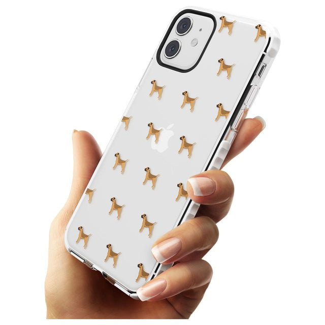 Boder Terrier Dog Pattern Clear Impact Phone Case for iPhone 11