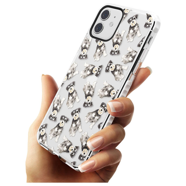 Miniature Schnauzer Watercolour Dog Pattern Impact Phone Case for iPhone 11