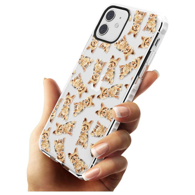 Yorkshire Terrier Watercolour Dog Pattern Impact Phone Case for iPhone 11