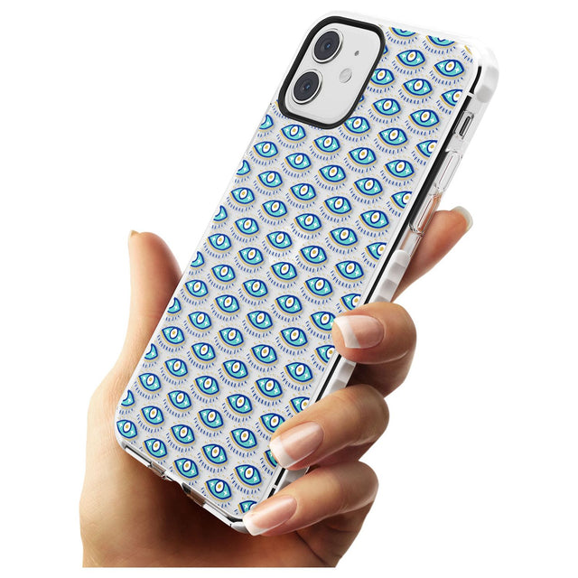 Eyes & Crosses (Clear) Psychedelic Eyes Pattern Impact Phone Case for iPhone 11