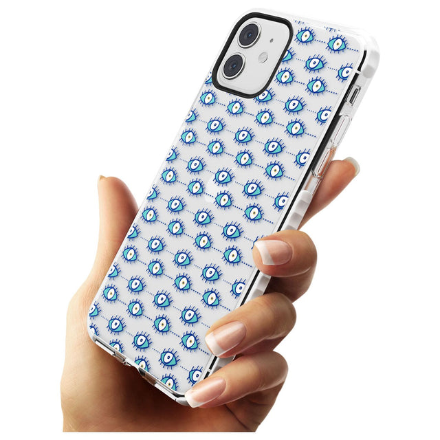 Crazy Eyes (Clear) Psychedelic Eyes Pattern Impact Phone Case for iPhone 11