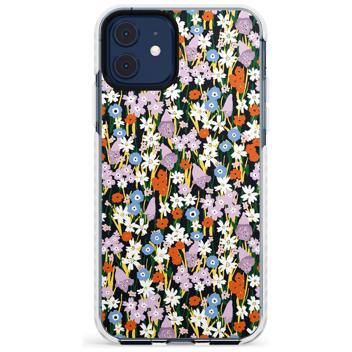 Energetic Floral Mix: Solid Slim TPU Phone Case for iPhone 11