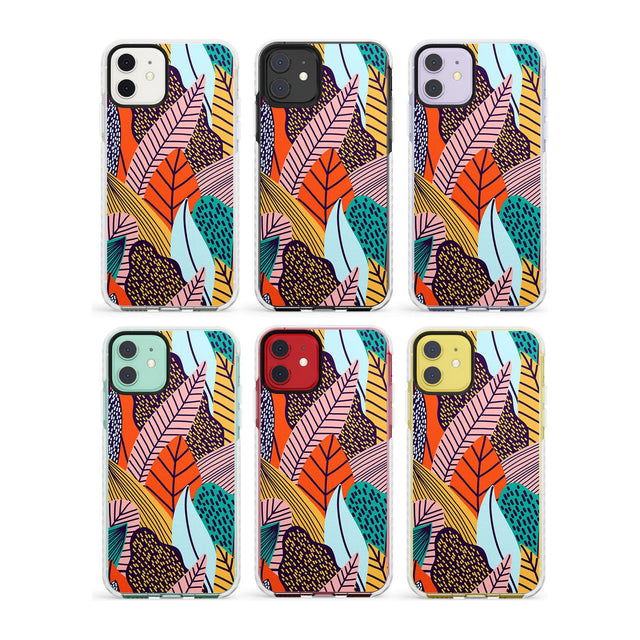 Abstract Leaves Impact Phone Case for iPhone 11, iphone 12