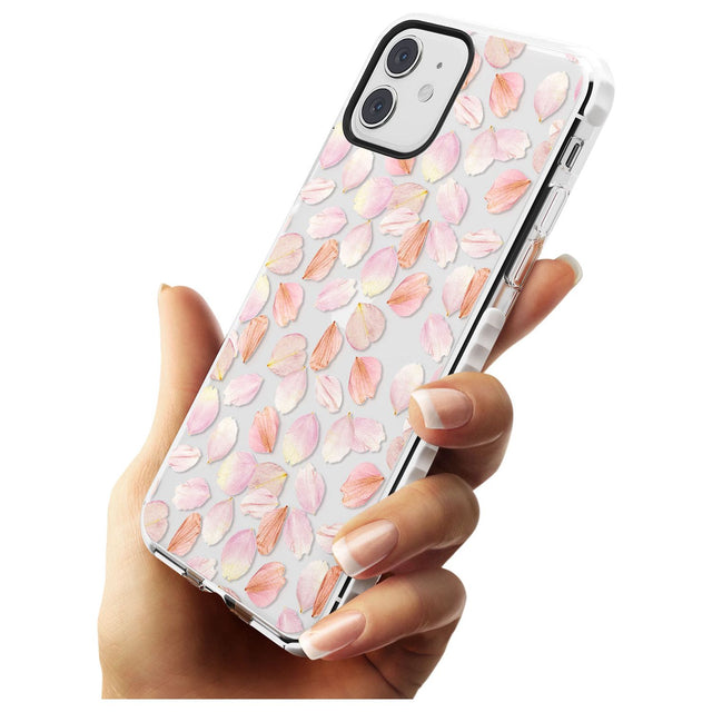 Pink Petals Transparent Design Impact Phone Case for iPhone 11