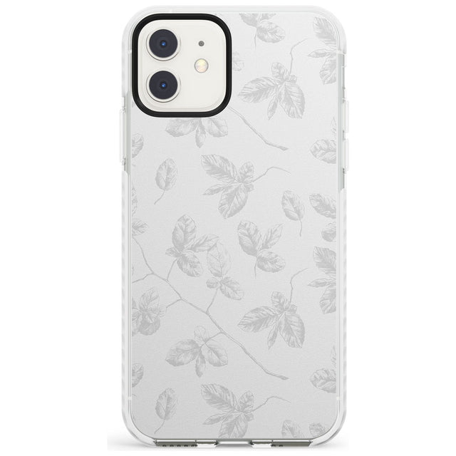 Grey Branches Vintage Botanical Impact Phone Case for iPhone 11