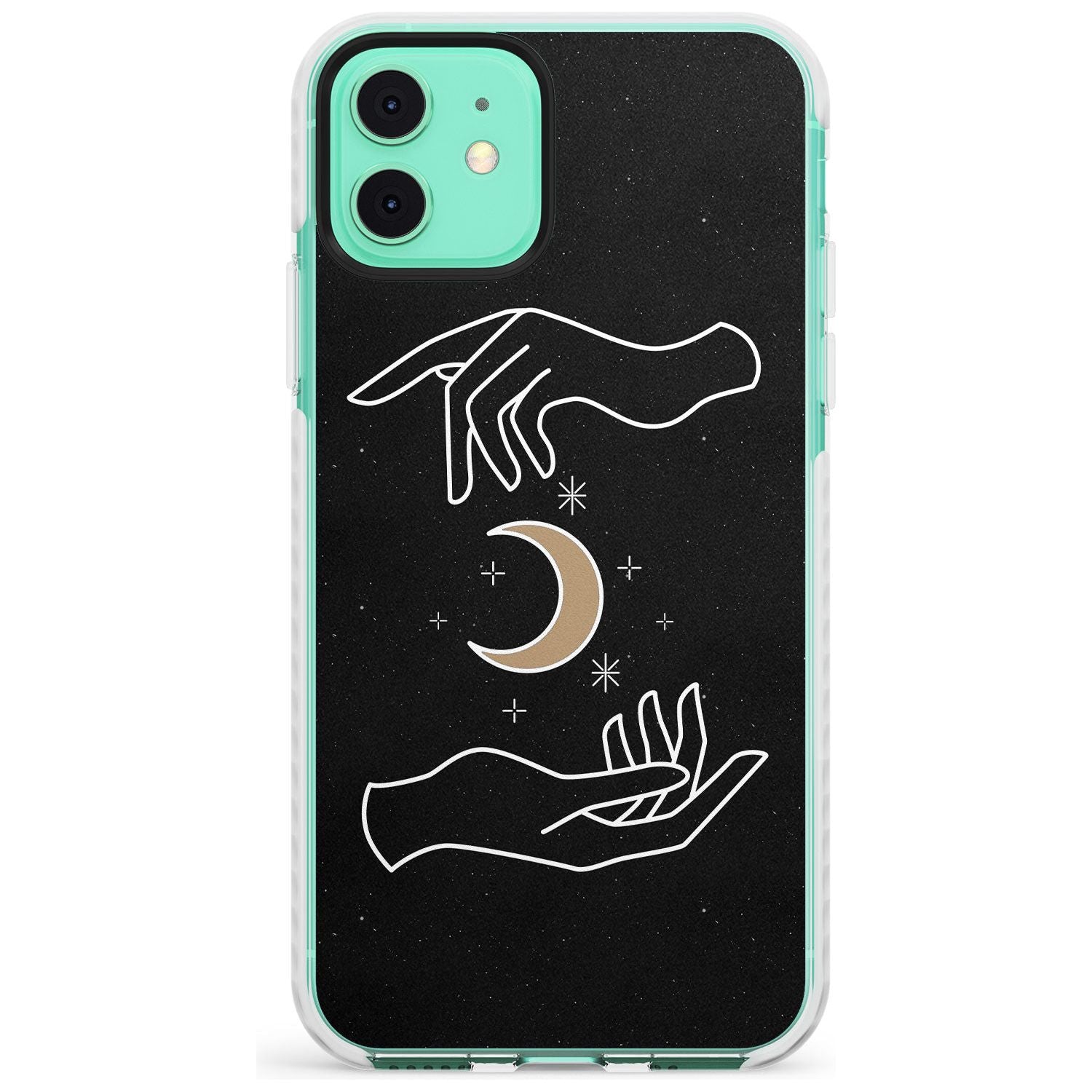 Hands Surrounding Moon Slim TPU Phone Case for iPhone 11