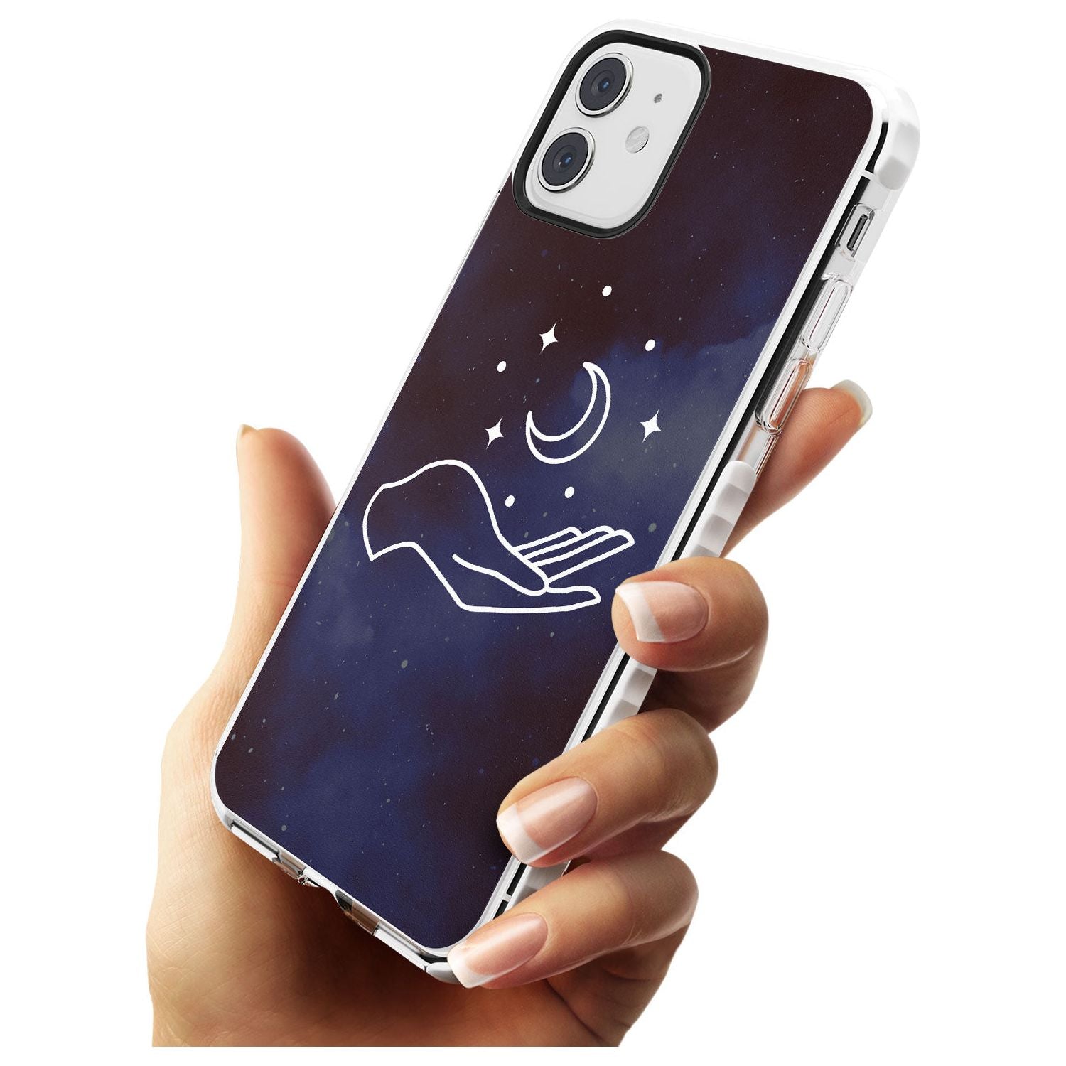 Floating Moon Above Hand Slim TPU Phone Case for iPhone 11