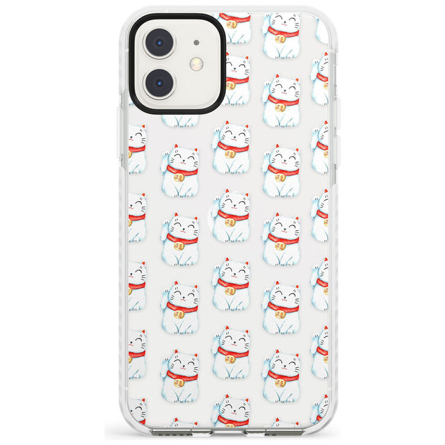 Lucky Cat Maneki-Neko Japanese Pattern Impact Phone Case for iPhone 11