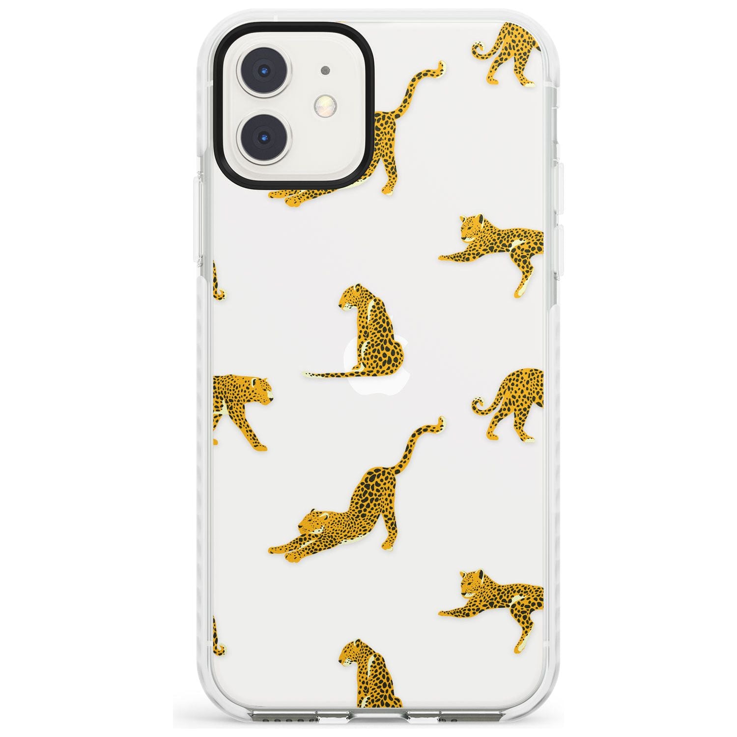 Clear Jaguar Jungle Cat Pattern Impact Phone Case for iPhone 11
