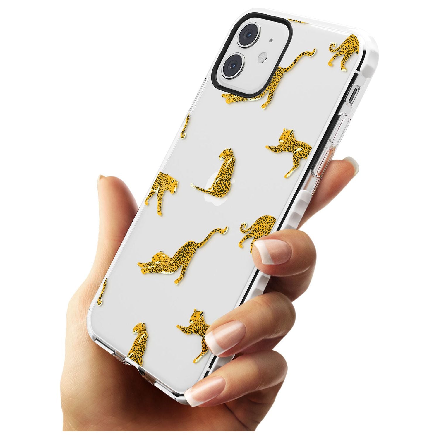 Clear Jaguar Jungle Cat Pattern Impact Phone Case for iPhone 11